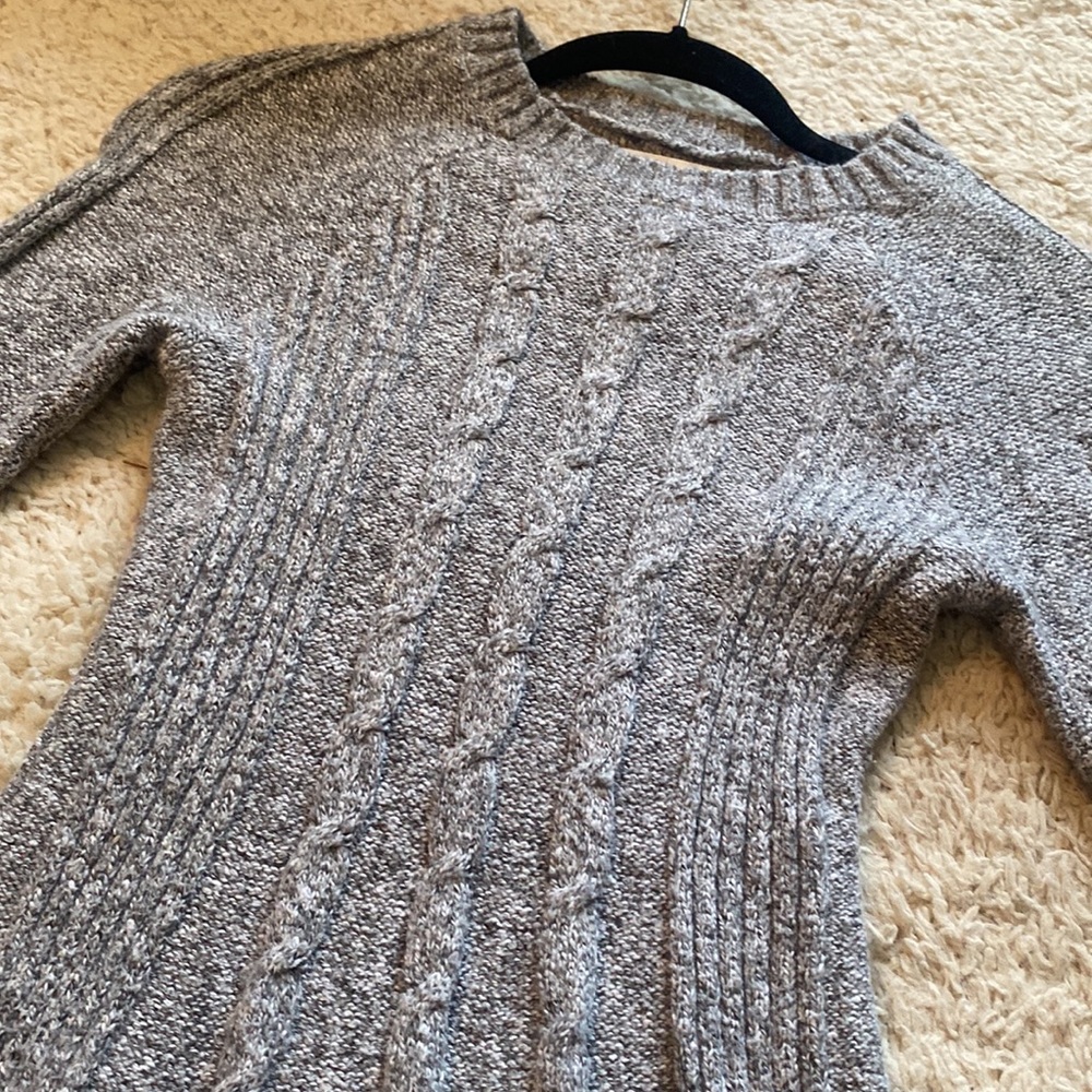 Gray Knit Sweater Dress - Picture 4 of 8
